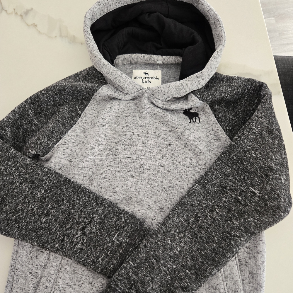 Abercrombie Kids Heathered Gray Hoodie